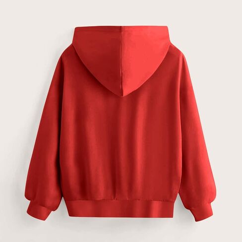 Cute Hoodies for Teen Girls Oversized Star Print Hooded Sweatshirts Casual Loose Long Sleeve Pullover Top 4-13 Years in Saudi Arabia