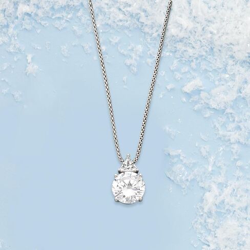 Ross-Simons 6.75 ct. t.w. CZ Pendant Necklace in Sterling Silver. 20 inches in Saudi Arabia