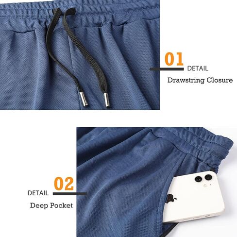 Surenow 3 Pack Mens Running Gym Shorts Quick Dry Workout Lightweight Shorts 3 Inch Breathable Athletic Shorts with Pockets in Saudi Arabia