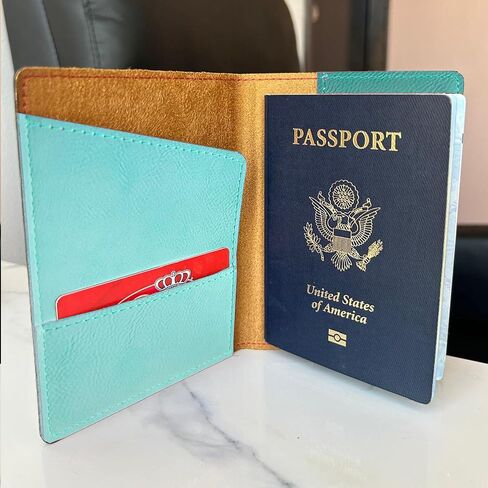 LaserGram Faux Leather Passport Holder, Flag of Nicaragua, Personalized Engraving Included (Burgundy) in Saudi Arabia