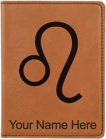 LaserGram Faux Leather Passport Holder, Zodiac Sign Leo, Personalized Engraving Included (Dark Purple) in Saudi Arabia