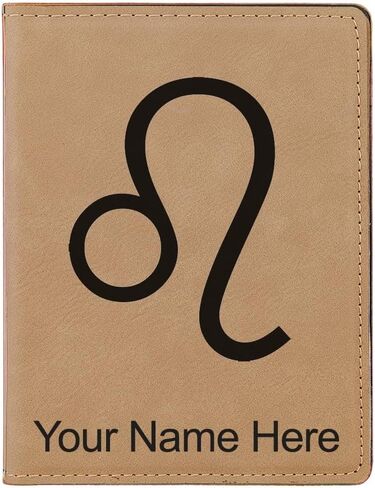 LaserGram Faux Leather Passport Holder, Zodiac Sign Leo, Personalized Engraving Included (Dark Purple) in Saudi Arabia