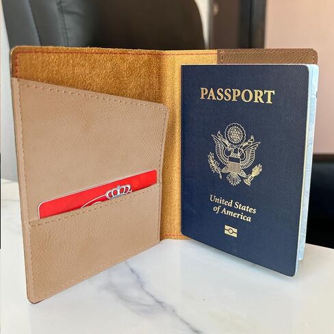 LaserGram Faux Leather Passport Holder, Zodiac Sign Leo, Personalized Engraving Included (Dark Purple) in Saudi Arabia