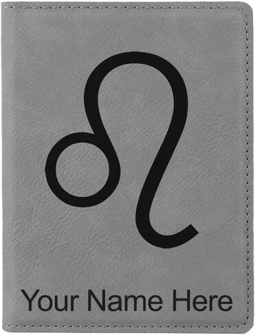 LaserGram Faux Leather Passport Holder, Zodiac Sign Leo, Personalized Engraving Included (Dark Purple) in Saudi Arabia