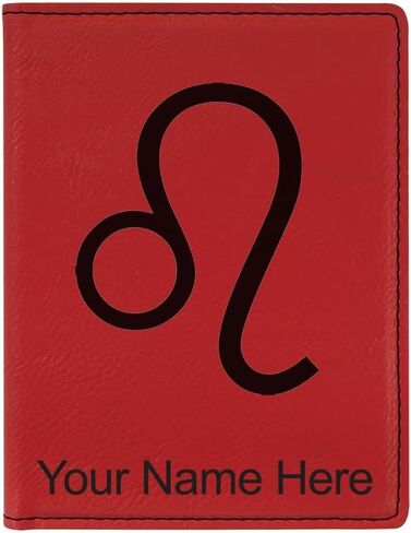 LaserGram Faux Leather Passport Holder, Zodiac Sign Leo, Personalized Engraving Included (Dark Purple) in Saudi Arabia