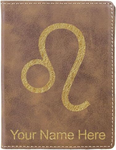 LaserGram Faux Leather Passport Holder, Zodiac Sign Leo, Personalized Engraving Included (Dark Purple) in Saudi Arabia