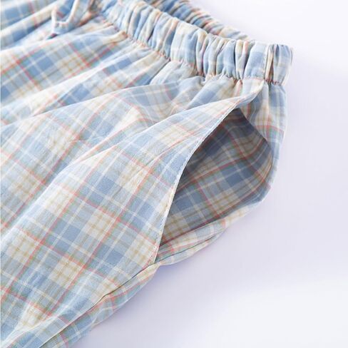 Women's 2 Piece Cotton Pajama Sets Long Sleeve Sleepwear Button Down Soft Lightweight Pj Pants Set With Pockets in Kuwait