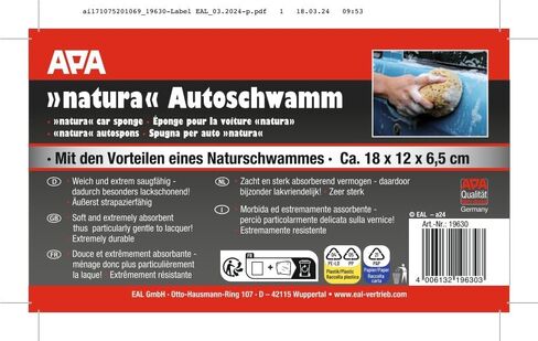 Natura 19630 Car Sponge 18 x 12 x 6.5 cm in Saudi Arabia