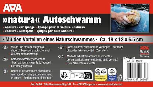 Natura 19630 Car Sponge 18 x 12 x 6.5 cm in Saudi Arabia