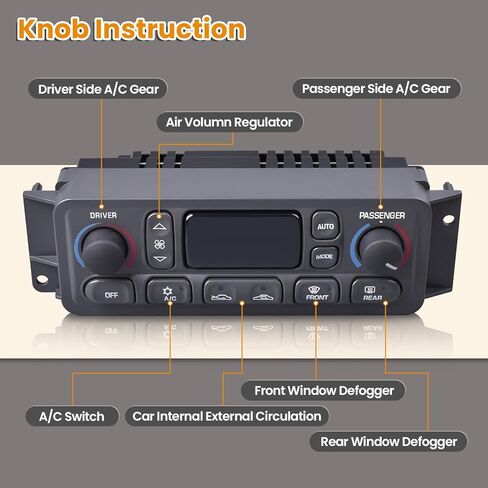 09352181 A/C Heater Climate Control Module Compatible with Chevy Corvette C5 1997-2004 5.7L Replace# 10345293, 16254311, 09380441, 10436062 HVAC Panel Switch in Saudi Arabia