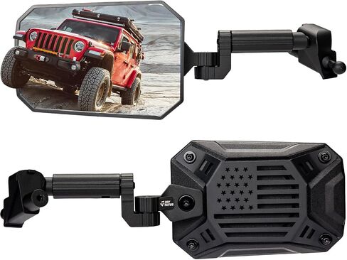 JOYTUTUS Mirrors Doors Off Compatible with 2024 Wrangler JL Gladiator JT, Wrangler JL Side Mirrors with Doors Off Wider View No Vibrate & Wobble, Patent Pending in Kuwait