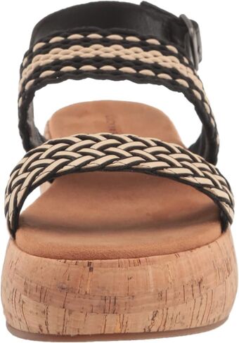 Lucky Brand Women's Jadiel Braided Platform Sandal Wedge, Black Multi, 8.5 in Saudi Arabia