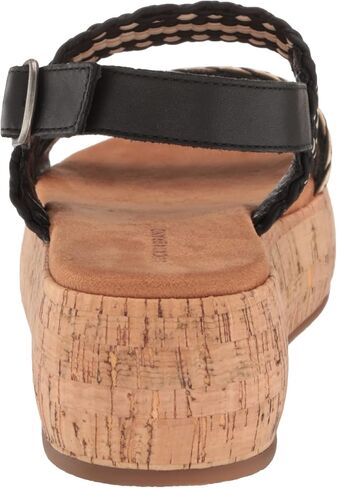 Lucky Brand Women's Jadiel Braided Platform Sandal Wedge, Black Multi, 8.5 in Saudi Arabia