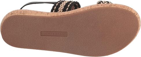 Lucky Brand Women's Jadiel Braided Platform Sandal Wedge, Black Multi, 8.5 in Saudi Arabia