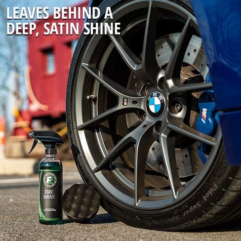 ExoForma Tire Shine - Solvent Based Durable Tire Dressing, Easy to Apply & Lasts Weeks On Tires, Leaves Behind a Matte & Satin Deep Black Look in Saudi Arabia