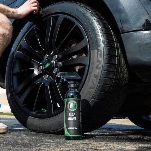 ExoForma Tire Shine - Solvent Based Durable Tire Dressing, Easy to Apply & Lasts Weeks On Tires, Leaves Behind a Matte & Satin Deep Black Look in Saudi Arabia