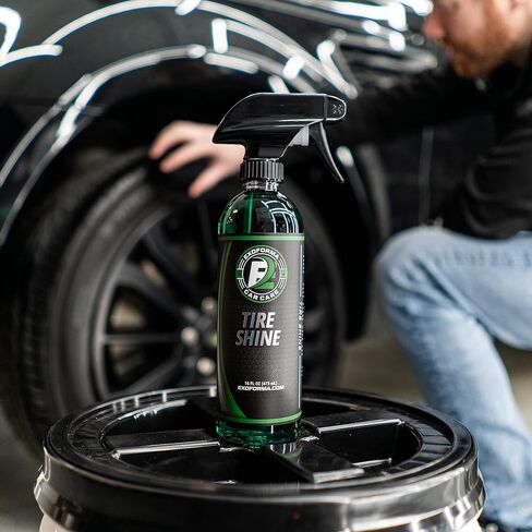 ExoForma Tire Shine - Solvent Based Durable Tire Dressing, Easy to Apply & Lasts Weeks On Tires, Leaves Behind a Matte & Satin Deep Black Look in Saudi Arabia