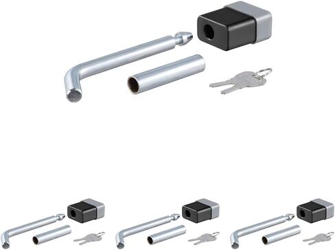 CURT 23024 Trailer Hitch Lock, 1/2-Inch Pin Diameter, 5/8-Inch Adapter, Fits 1-1/4 or 2-Inch Receiver in Saudi Arabia