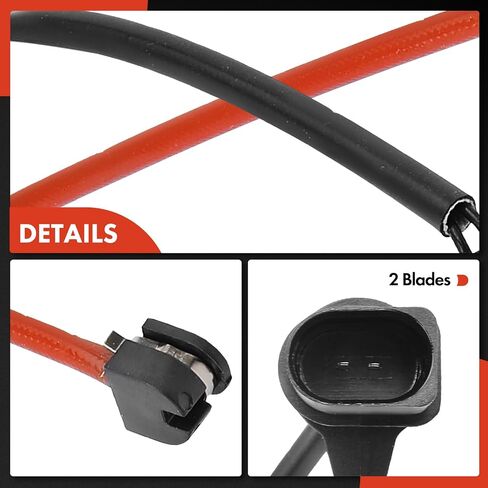 A-Premium Rear Driver or Passenger Brake Pad Wear Sensor Compatible with Audi A6 2013, A6 Quattro 2013, A7 Quattro 2013, RS7 2016-2018 & Porsche Macan 2015-2018, Replace# 4G0615121A, 4S0615437B in Saudi Arabia