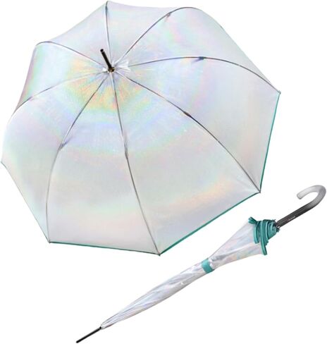 Knirps C.760 Transparent Curved Handle Rain Umbrella for Adults – 34.2" Bell Shaped Canopy Dome in Saudi Arabia