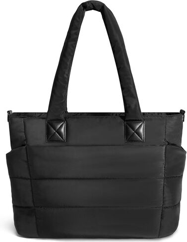 Tote Bag for Women Puffer Tote Bag Large Quilted Nurse Bag with Zipper for Work Travel in Saudi Arabia