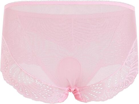 Abafip Men Lace Lace Intonderal Sissy Banties Mesh Mesh Boxer Boxer See من خلال السراويل الداخلية في الحقيبة in Kuwait