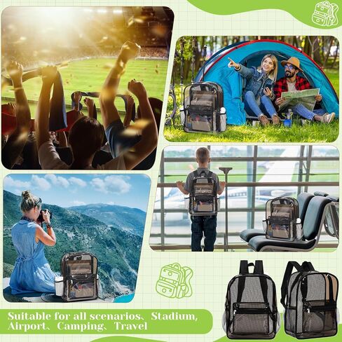 48 Pack Clear Backpack Bulk Breathable Mesh Back Large Heavy Duty Transparent Bookbag for Stadium College Work (Clear) in Saudi Arabia