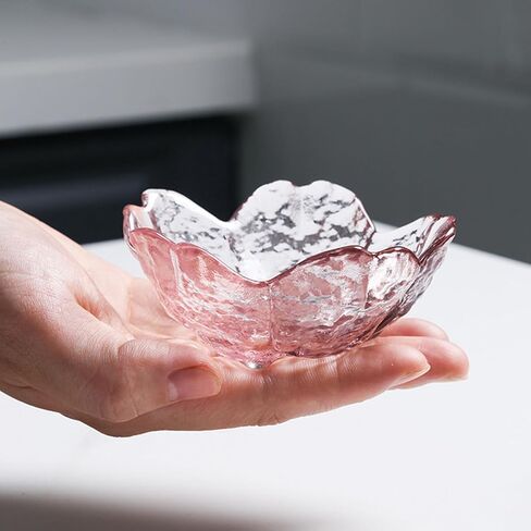 GENTI 3-Piece Glass Jewelry Tray, Flower Ring Dish, Jewelry Dish Tray for Necklace Bracelet Earring Holder, Clear in Saudi Arabia