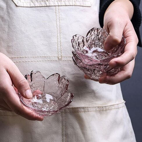 GENTI 3-Piece Glass Jewelry Tray, Flower Ring Dish, Jewelry Dish Tray for Necklace Bracelet Earring Holder, Clear in Saudi Arabia