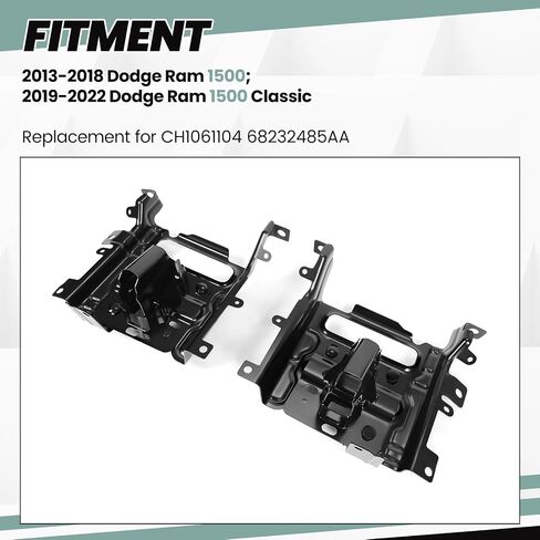 HECASA Front Bumper Bracket Compatible with 2013-2018 Ram 1500 and 2019-2022 Ram 1500 Classic CH1061104 68232485AA Steel Left Right Replacement 2Pcs in Saudi Arabia