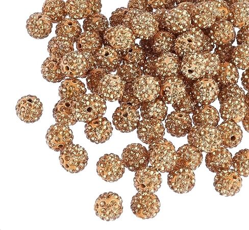 PH PandaHall 120pcs كريستال الخرز يوم الاستقلال الخرز 10mm الأحمر الأزرق الخرز بوليمر كلاي تمهيد ديسكو الكرة الخرز الحرفية الخرز ل4 يوليو الصداقة سوار قلادة القرط صنع المجوهرات in Saudi Arabia