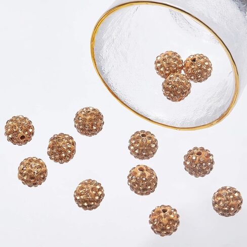 PH PandaHall 120pcs كريستال الخرز يوم الاستقلال الخرز 10mm الأحمر الأزرق الخرز بوليمر كلاي تمهيد ديسكو الكرة الخرز الحرفية الخرز ل4 يوليو الصداقة سوار قلادة القرط صنع المجوهرات in Saudi Arabia