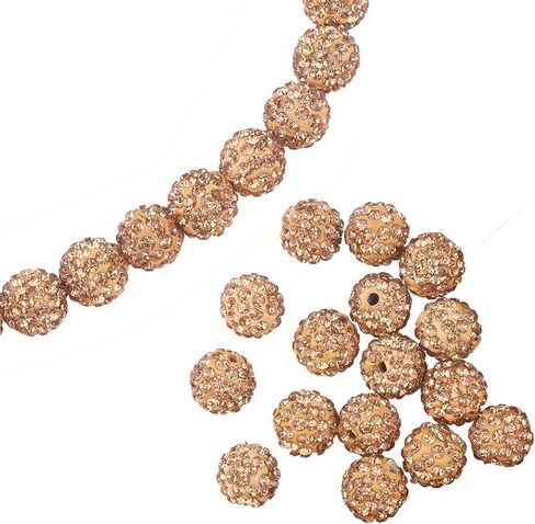 PH PandaHall 120pcs كريستال الخرز يوم الاستقلال الخرز 10mm الأحمر الأزرق الخرز بوليمر كلاي تمهيد ديسكو الكرة الخرز الحرفية الخرز ل4 يوليو الصداقة سوار قلادة القرط صنع المجوهرات in Saudi Arabia