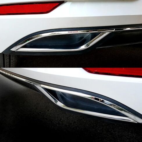 1 Pair Left&Right Side Rear Bumper Trim Bezels Stainless Steel Chrome for Golf Mk7 VII 5-Door Sedan 2018 Chromium Styling in Saudi Arabia