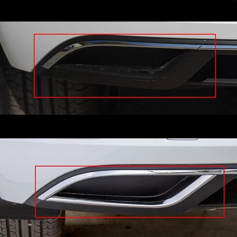 1 Pair Left&Right Side Rear Bumper Trim Bezels Stainless Steel Chrome for Golf Mk7 VII 5-Door Sedan 2018 Chromium Styling in Saudi Arabia