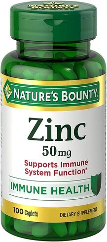 Nature's Bounty Zinc 50 Mg Caplets ، unflavored ، 100 count ، حزمة 2 in Saudi Arabia