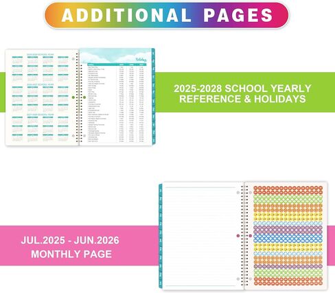 Student Planner 2024-2025 - School Planner 2024-2025, July 2024 - June 2025, 9" x 11", 2024-2025 Student Planner with Back Pocket - Black Rainbow in Saudi Arabia