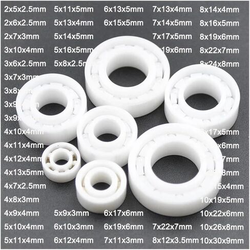 محامل سيراميك صغيرة كاملة القطر الداخلي 2MM 3MM 4MM 5MM 6MM 8MM 8MM 9MM 10MM 5X10X4 5X11X4 8X22X7 10X15X4 محمل مصغرة (8x12x3.5mm) in Kuwait
