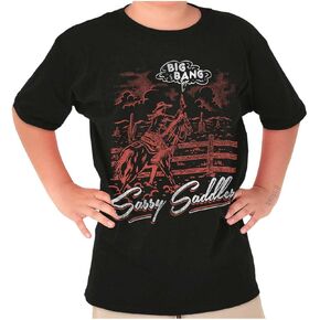 Vintage Western Cowgirl Sassy Saddles Crewneck T Shirts Boy Girl in Saudi Arabia