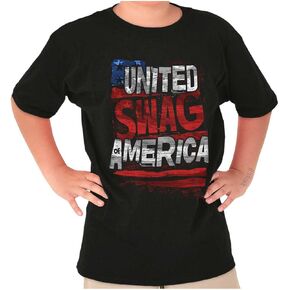 Cool United Swag America USA Flag Crewneck T Shirts Boy Girl in Saudi Arabia