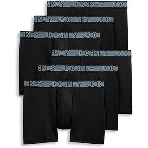 Jockey Men's Underwear Active Microfiber 5" Boxer Brief - 6 Pack in Saudi Arabia