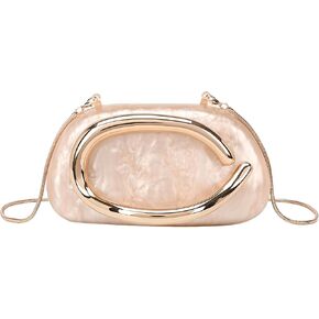 Acrylic Clutch Purse for Women Marbling Evening Wedding Handbags Acrylic Shell Box Purses for Party Prom Cocktail in Saudi Arabia