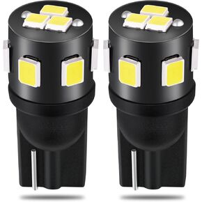 194 LED Bulb T10 168 2825 W5W LED Light Extremely Bright 12V 9SMD 2835 Chipset LED Bulb Used for Car Interior Dome Map Door Courtesy License Plate Lights White (Pack of 2) in Saudi Arabia