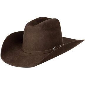 M & F Western Products Youth M+F Chocolate 3 3/4 "Brim Cattlemans شعرت قبعة in Kuwait