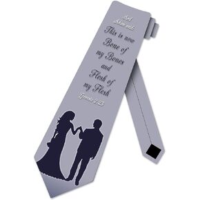 Three Rooker Religious Ties Mens Wedding Necktie Genesis Bible Verse Tie in Saudi Arabia