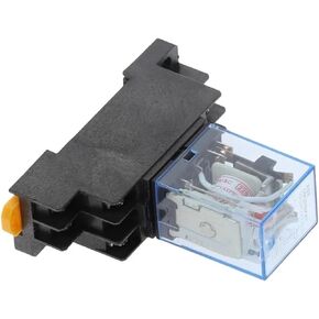 5-Pack AC/DC 12V-380V 5A DPDT Power Relay with Socket, 8 Pins, Red Indicator Light, MY2NJ Model, CE Certified (AC-12V) in Saudi Arabia