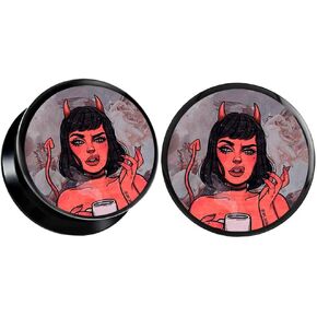 (Made From Acrylic) Flesh tunnel Screw On Gauge Ear Piercing available size 2g (6mm) to 1" (30mm) in Kuwait