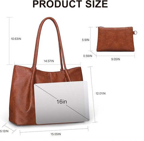 حقيبة حمل كبيرة للنساء عمل نباتي جلود 16L حقائب اليد للسيدات النساء الكتف الكبيرة للسفر in Kuwait