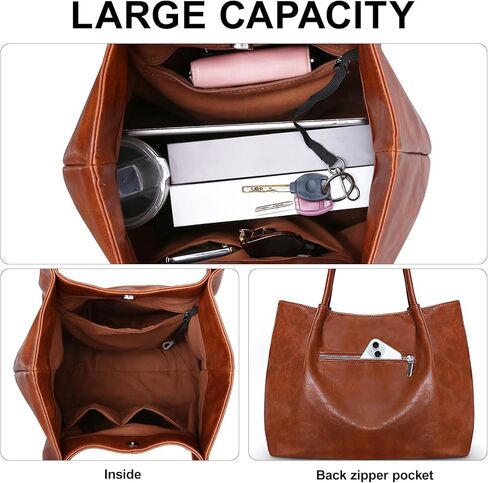 حقيبة حمل كبيرة للنساء عمل نباتي جلود 16L حقائب اليد للسيدات النساء الكتف الكبيرة للسفر in Kuwait