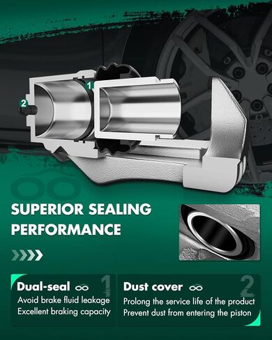 SCITOO Rear Brake Kit [4] Brake Pads [2] Brake Rotors [2] Brake Disc Calipers w/Bracket Compatible With 2000-2005 for Ford for Excursion in Saudi Arabia